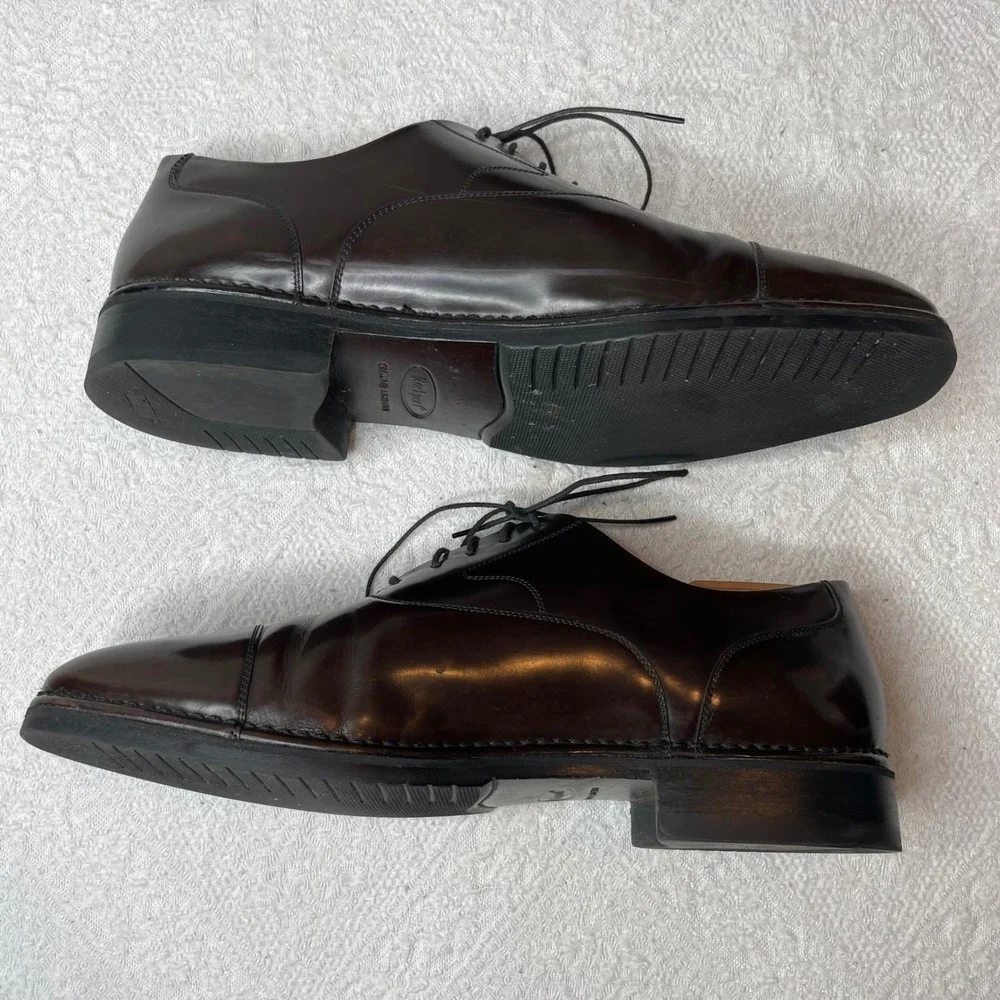 Rockport Mens Dark Brown Leather Cap Toe Oxford Dress Shoes M4827 Size 11W